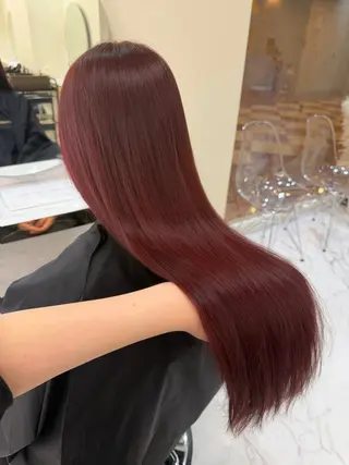 カラー aku💞韓国風🩷 ピンクカラー🎀🩷のヘアスタイル