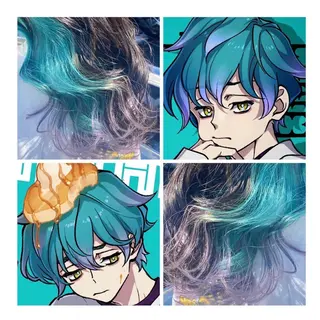 ミディアム カラー GARU-ガル-所属・TSUNO🦖 派手髪/オタク美容師のヘアスタイル