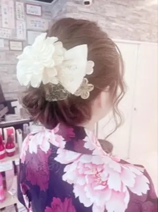 ヘアアレンジ ロング カラー 最高級シールエクステ 💜Fave/あかねのヘアスタイル