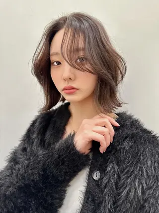 ミディアム カラー ヘアアレンジ 🌿レイヤー/ブリー チ/🌿‬JINのヘアスタイル