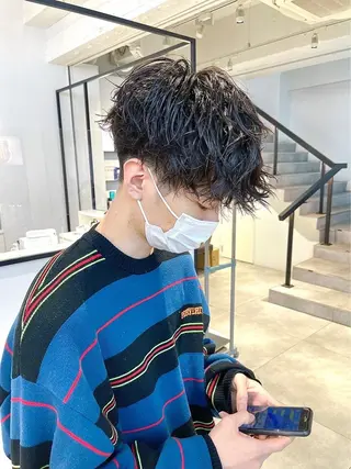 ショート ダン/メンズ/ 顔周り×透明感カラーのヘアスタイル