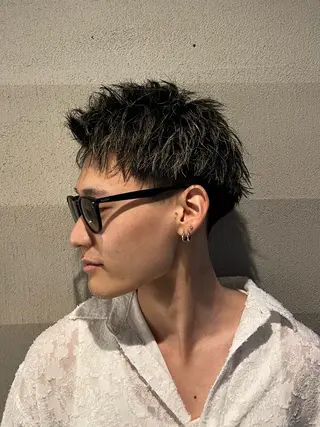 ショート カラー パーマ メンズ 【再現性120%】 🔥龍也リュウヤ🔥のヘアスタイル