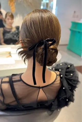 セミロング ヘアアレンジ 平川 沙季のヘアスタイル