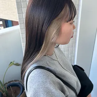 セミロング カラー 艶カラー/縮毛矯正/ ケア/アレンジ/桜悠のヘアスタイル