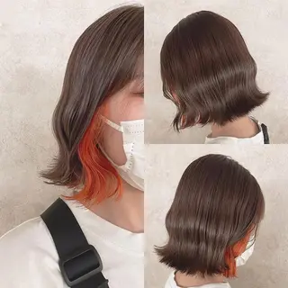 ミディアム カラー 渋谷:インナーカラー ／🍒エリカ🍒のヘアスタイル