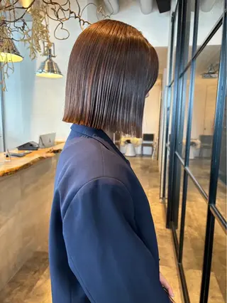 ショート カラー 渋谷/レイヤーボブ・ 韓国ボブ特化/楓のヘアスタイル