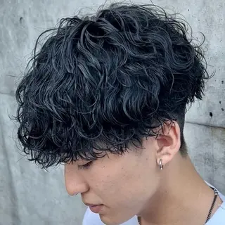 ミディアム パーマ ヘアアレンジ メンズ fifth Tokyo所属・fifth 石川 凪のヘアスタイル