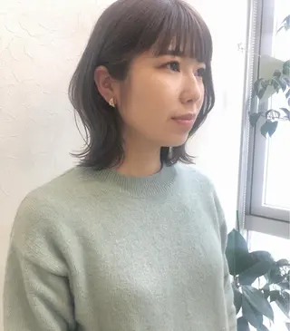 ミディアム カラー nakahara madokaのヘアスタイル