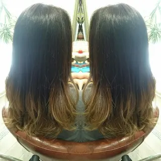 セミロング ロング カラー ヘアアレンジ 嶋田 ゆきのヘアスタイル