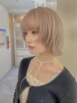 ショート カラー レイヤー×ブリーチ/ パーマ/ﾘｭｳﾄのヘアスタイル