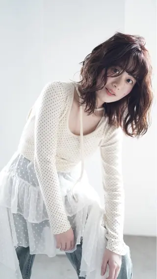 ミディアム カラー ktwo☆ 暗艶髪☆姫野琳のヘアスタイル