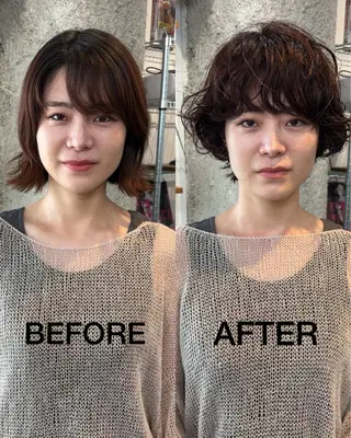 ショート パーマ ナツメダ ダイキのヘアスタイル