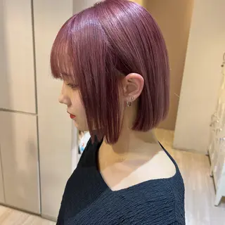 ミディアム カラー ramphy 加藤 美羽のヘアスタイル