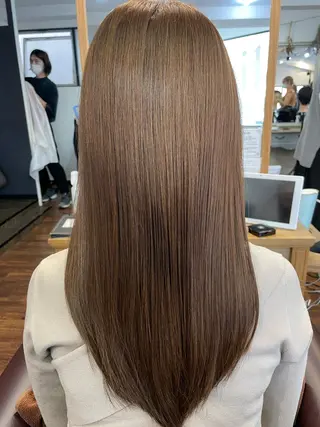 ロング カラー ハイレイヤー/顔周り /レイヤーカットのヘアスタイル