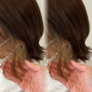 ショート ベージュ/つや髪/ レイヤー／ゆいなのヘアスタイル