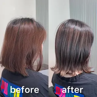 ミディアム カラー KIZU 髪質改善 オカルト怪談のヘアスタイル