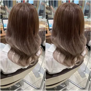 セミロング カラー 全席個室　暖色カラー Zina松園優香🌸のヘアスタイル