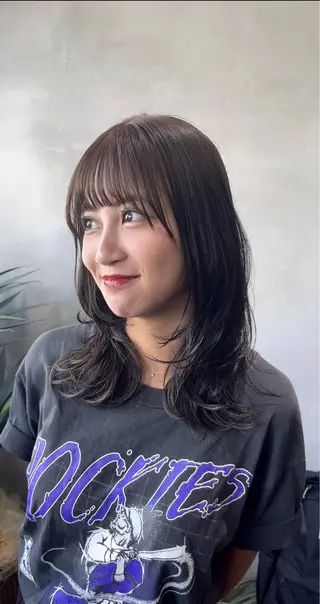 ミディアム カラー パーマ ヘアアレンジ メンズ 🍀髪質改善 ケアカラーrootsのヘアスタイル