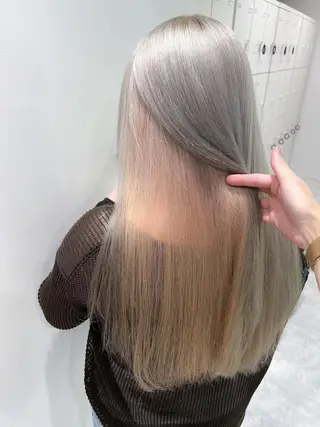 カラー 透明感🌟うる艶韓国 ハイトーン/渋谷のヘアスタイル