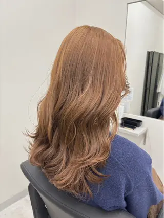 ロング カラー ハイトーン🎀 前髪こだわり💘愛美のヘアスタイル