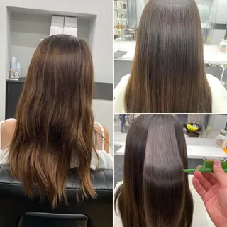 セミロング 京都レイヤーカット/ 縮毛矯正/羽柴りくのヘアスタイル