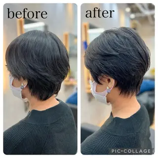 ショート Aguhair milo森山知幸のヘアスタイル