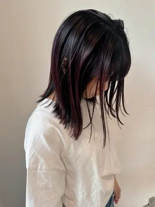 ミディアム カラー ill.所属・ill［イル］大須 ダブルカラー髪質改善のヘアスタイル