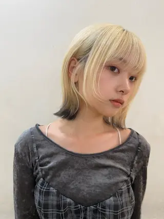 ミディアム カラー 🪐レイヤー/美髪 カラー/加野彩果🪐のヘアスタイル