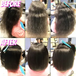 ロング カラー パーマ ブリーチ縮毛矯正/ デサキ ショウヘイのヘアスタイル