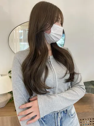 ロング 透明感カラー／メンズ 特化kazumaのヘアスタイル