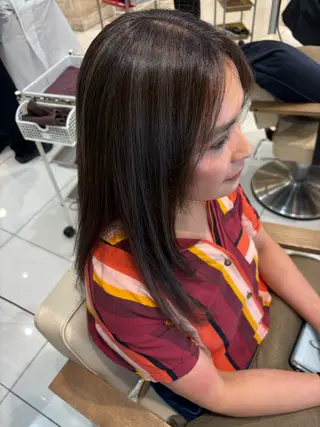 セミロング カラー 垢抜けヘア/メンズシ ョート/パーマ特化のヘアスタイル