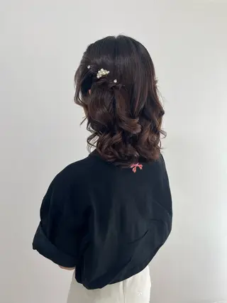 ミディアム ヘアアレンジ ヘアセットサロン /上坪愛美のヘアスタイル