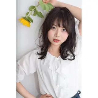 セミロング カラー パーマ hair design BEER所属・みなみ ゆうすけのヘアスタイル