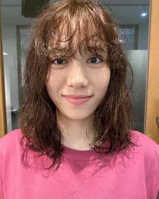 ミディアム カラー パーマ ヘアアレンジ Natural仙台長町店所属・shoji༄ mikuのヘアスタイル