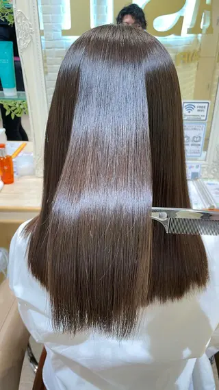 ロング パーマ 店長     押野 勇也のヘアスタイル