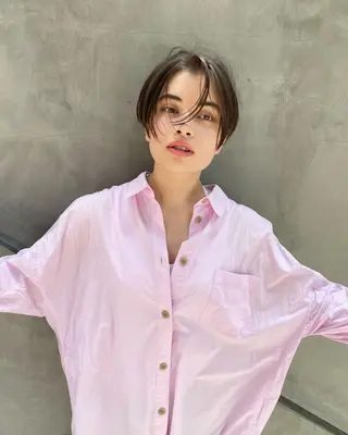 ショート カラー パーマ TYCHE GINZA所属・🍃服部 雅哉🍃銀座◎のヘアスタイル