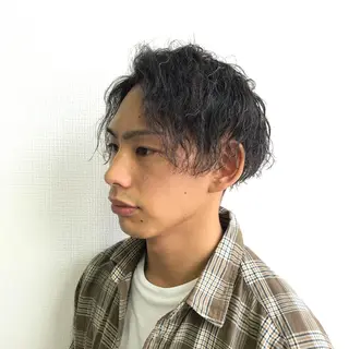 ショート パーマ メンズ RAIA💎ケア ブリーチ＆パーマ💎のヘアスタイル