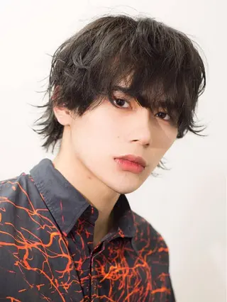 ミディアム メンズ 千葉 慎也のヘアスタイル