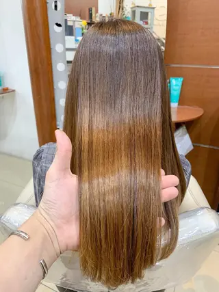 ロング パーマ 縮毛矯正/髪質改善 /韓国風　山川春輝のヘアスタイル