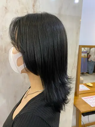 ミディアム カラー SYUYA/パーマ/ マッシュスタイル特化のヘアスタイル