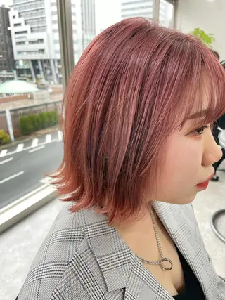 ショート カラー パーマ ヘアアレンジ メンズ キッズ ネイル マツエク・マツパ カラー特化サロン Eir心斎橋のヘアスタイル