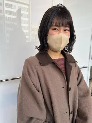 ミディアム 近藤 千裕のヘアスタイル