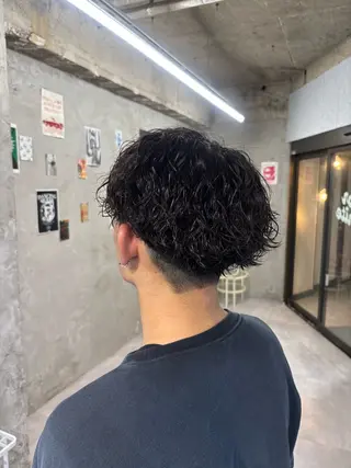 ショート パーマ メンズ door white hideのヘアスタイル