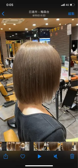 ミディアム 尾崎 優也のヘアスタイル