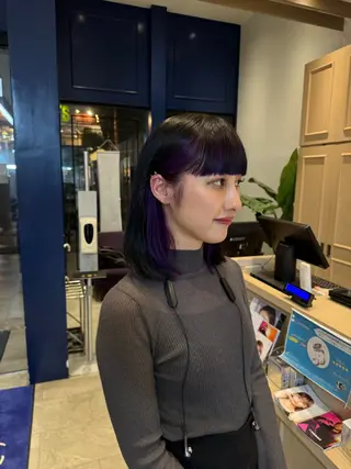 ミディアム カラー ショート/ボブ 似合わせ/中原のヘアスタイル