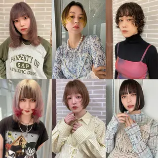 レイヤーカット⭐️ ブリーチ桑原 日花理のヘアスタイル