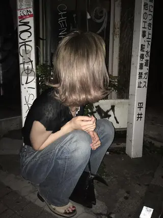 ミディアム カラー ピンクベージュ/新潟 万代/高橋桃葉🍑のヘアスタイル