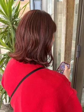ミディアム カラー パーマ/カット /まなきのヘアスタイル