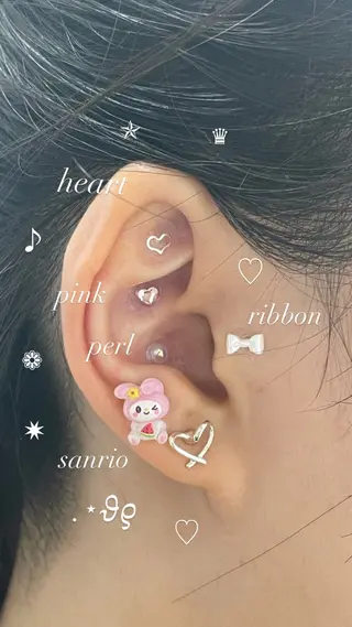 マツエク・マツパ N〜Nail&Eyelashサロン〜所属・💎N💎アイ&耳. ボディージュエリーのマツエク・マツパデザイン