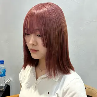 ミディアム 盛れる透明感カラー・ momokaのヘアスタイル